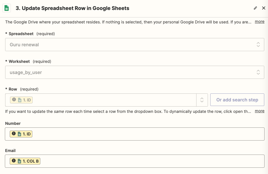 Screenshot of the Zap editor, showing empty mapped fields.png