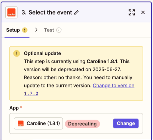 deprecating app version in the Zap editor.png