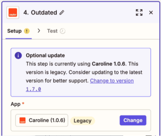 legacy app version in the Zap editor.png